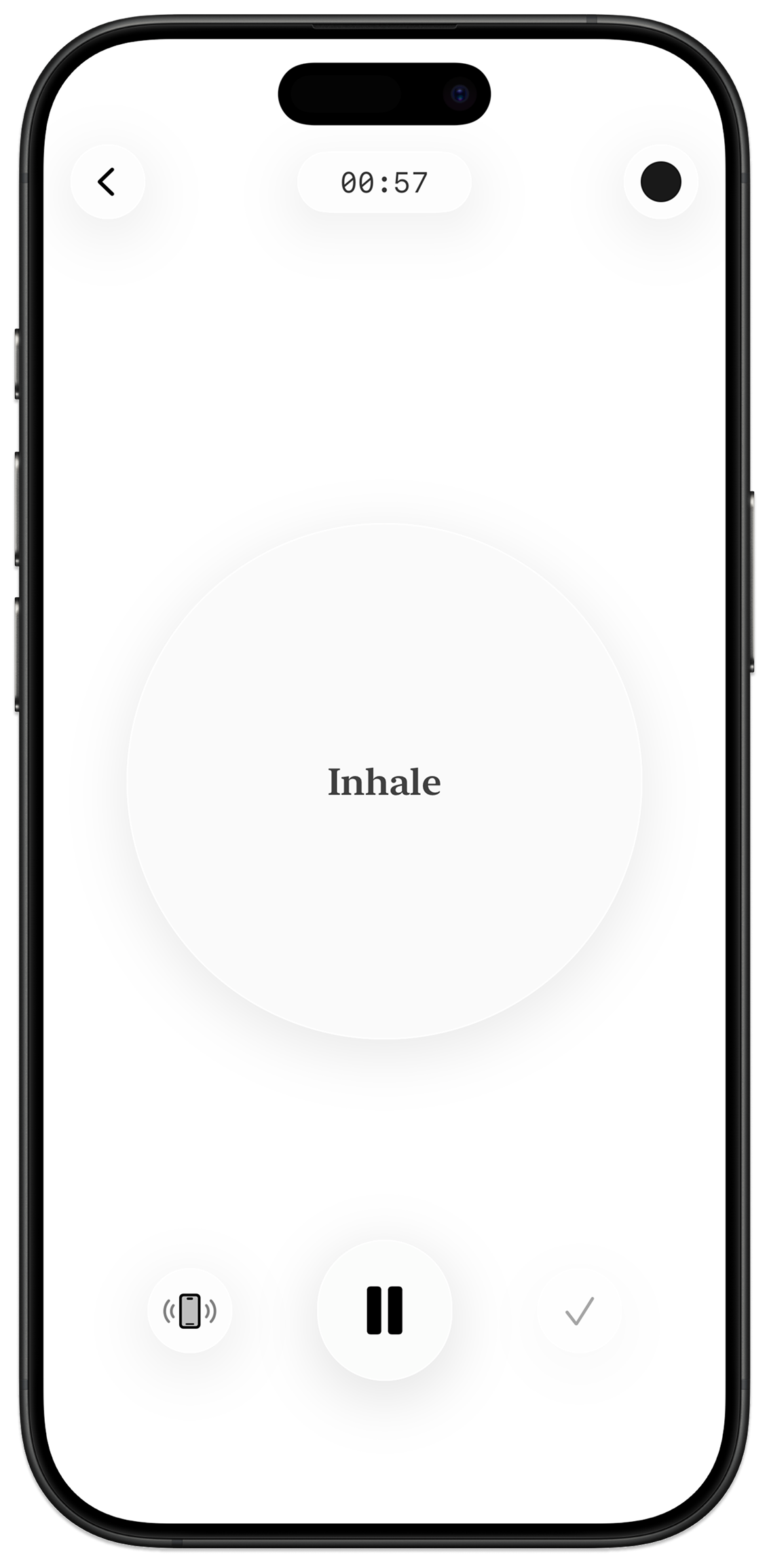 Breathe app showing breathwork meditation